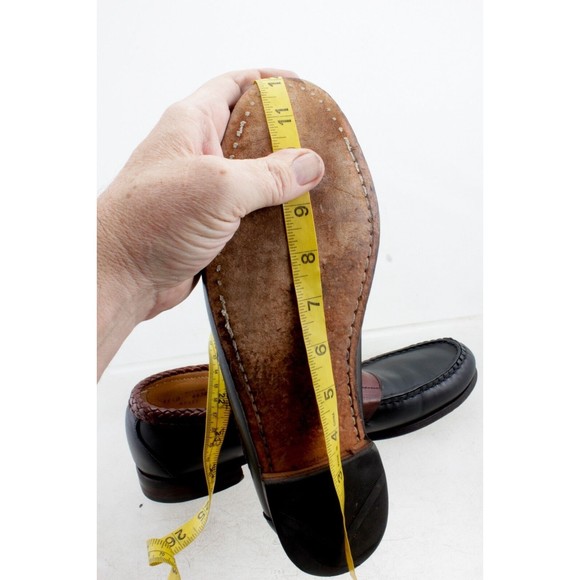 Allen Edmonds Newcastle Men\'s Black W/Brown Leather Slip On Loafers Size 11.5 B